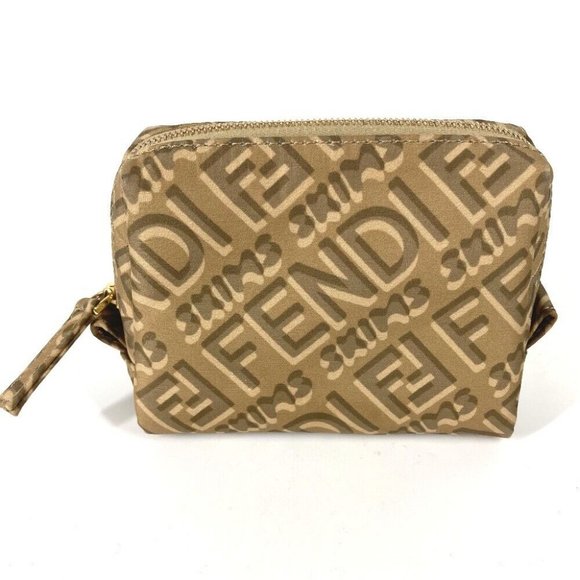 FENDI SKIMS collaboration logo Makeup pouch Cosmetics Pouch - Picture 1 of 9
